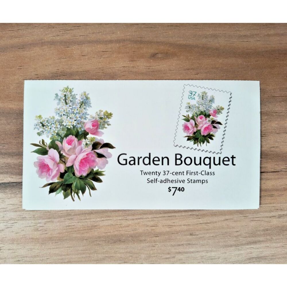 Vintage 2004 USPS “Garden Bouquet” Self‑Adhesive 37¢ Stamp Booklet – Mint NH